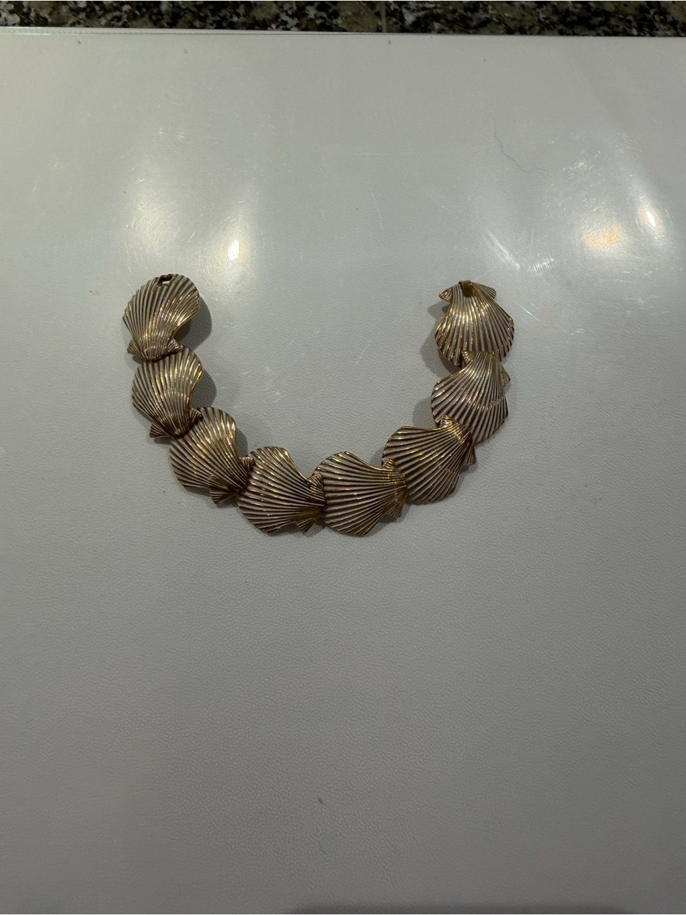 Gold Shell Link Bracelet - Women Jewelry